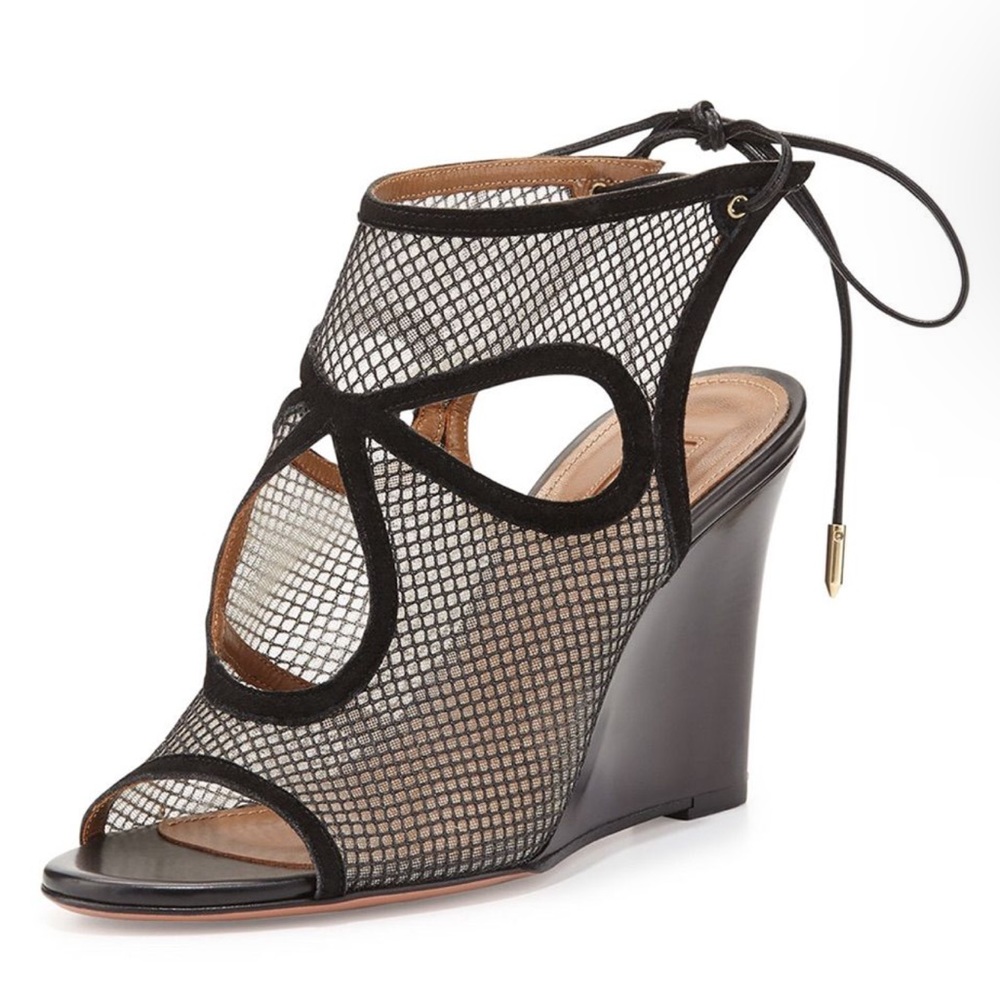 Aquazzura Firenze Sexy Thing Wedge Sandals Size 6